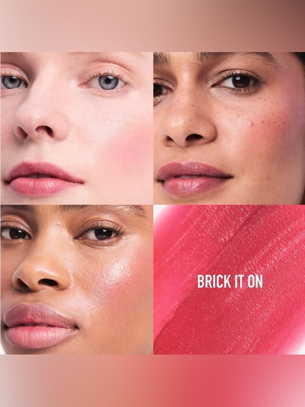 bareMinerals GEN NUDE Dew in One Cheek & Lip Stick Color: Brick It On - Picture 3 of 11